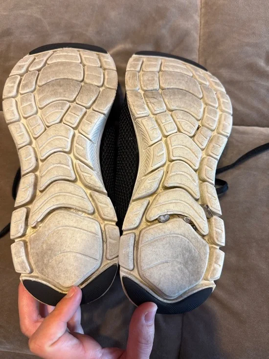 Skechers Women's Black Mesh Sneakers with Leopard Accent - Picture 6 of 6